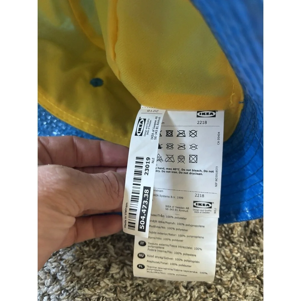 Ikea Knorva Frakta Bucket Hat Cap Adult Blue‎ Polypropylene OSFM IKEA Hat